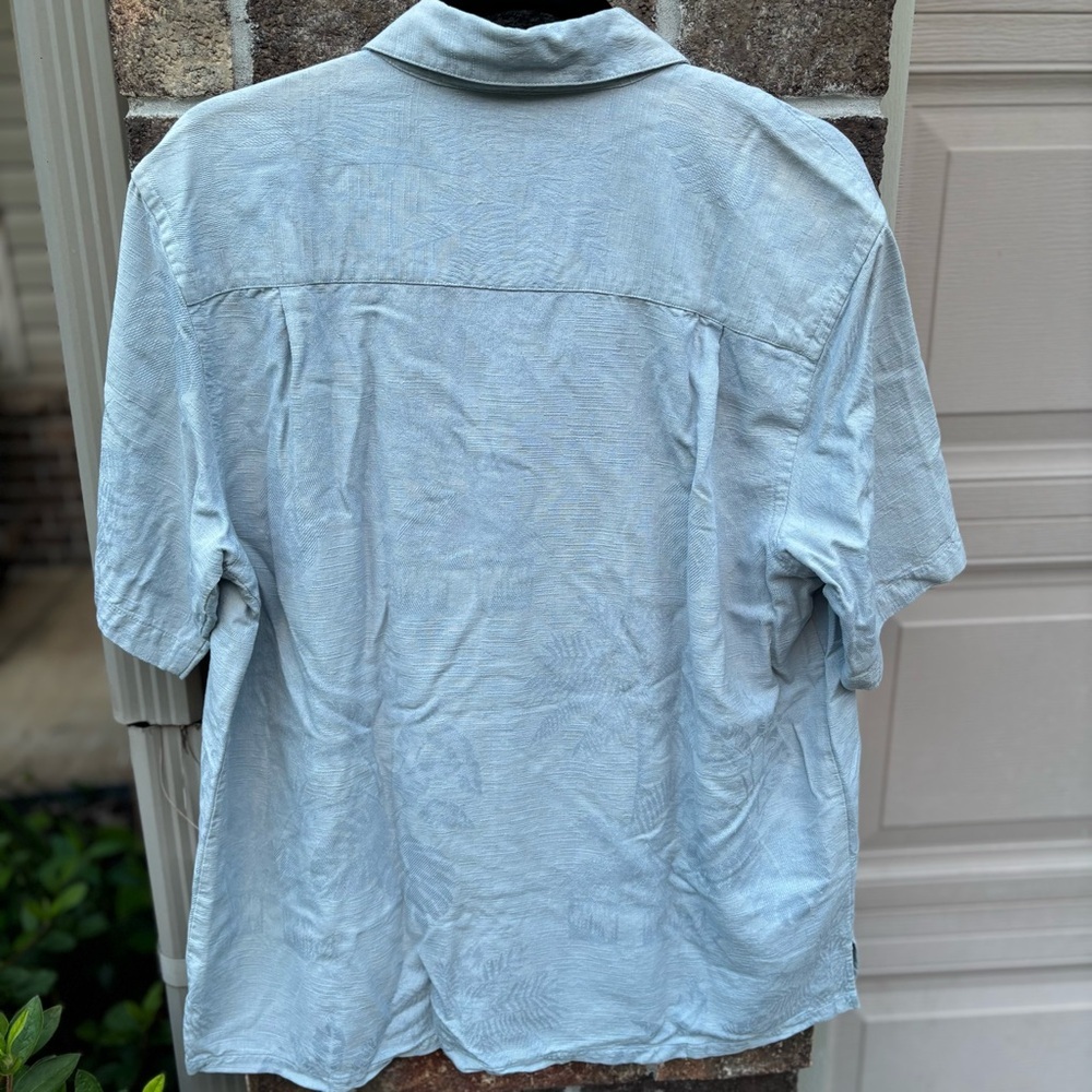 Island Republic 100% Silk Shirt Men’s Large Tropical Palm Print - Picture 4 of 6